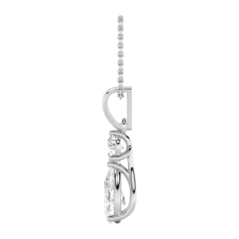 Gaia Luxe Fashion 18k White Gold Lab-Grown Diamond Pendant