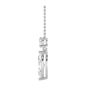 Gaia Luxe Fashion 18k White Gold Lab-Grown Diamond Pendant