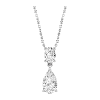 Gaia Luxe Fashion 18k White Gold Lab-Grown Diamond Pendant