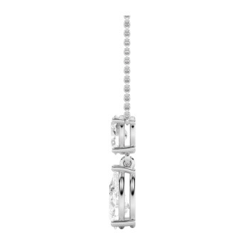 Gaia Luxe Fashion 18k White Gold Lab-Grown Diamond Pendant