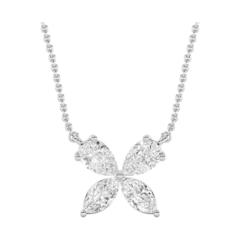 Gaia Luxe Fashion 18k White Gold Lab-Grown Diamond Pendant