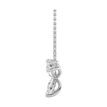 Gaia Luxe Fashion 18k White Gold Lab-Grown Diamond Pendant