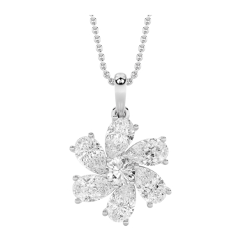 Gaia Luxe Fashion 18k White Gold  Lab-Grown Diamond Pendant