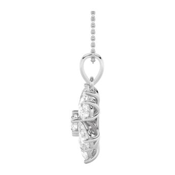 Gaia Luxe Fashion 18k White Gold  Lab-Grown Diamond Pendant