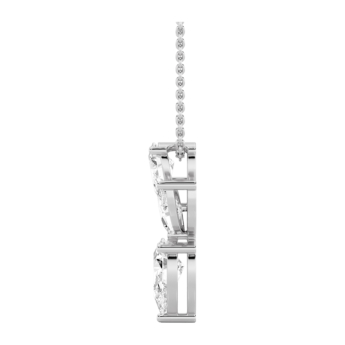 Gaia Luxe Fashion 18k White Gold Lab-Grown Diamond Pendant