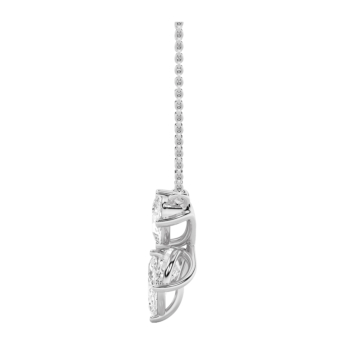 Gaia Luxe Fashion 18k White Gold Lab-Grown Diamond Pendant