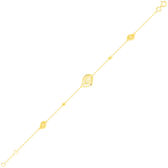 Paradise Light Weight Bracelet In 18K Yellow Gold