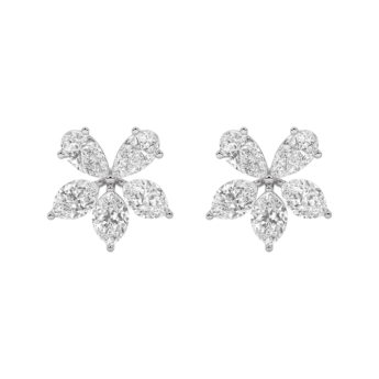 Gaia Luxe Fashion 18k White Gold Lab-Grown Diamond Earrings