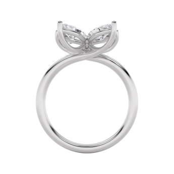 Gaia Luxe Fashion 18k White Gold Lab-Grown Diamond Ring