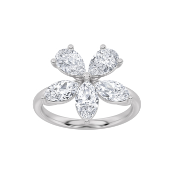 خاتم غايا لوكس فاشن من الذهب الأبيض عيار 18 قيراطًا والألماس المطوّر في المختبر