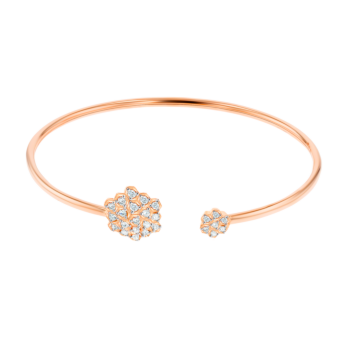 Pyramid Open Bangle 18K Rose Gold 