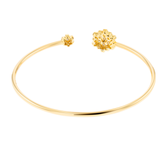 Pyramid Open Bangle 18K yellow Gold 