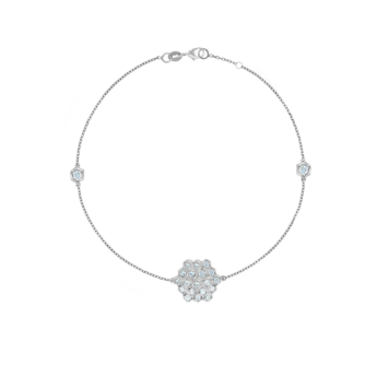 Pyramid Single Motif Bracelet 18K White Gold 