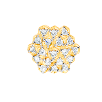 Pyramid Stud Earrings 18K Yellow Gold