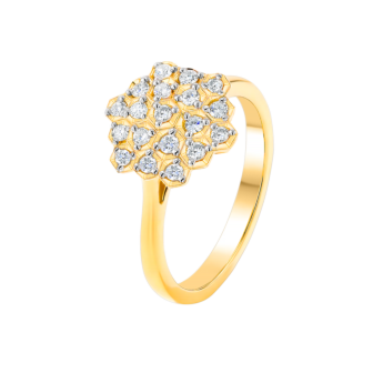 Pyramid Ring 18K Yellow Gold 