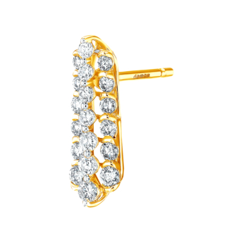 أقراط بيراميد زينيث من الذهب الأصفر عيار 18 قيراط والألماس