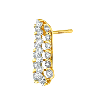 أقراط بيراميد زينيث من الذهب الأصفر عيار 18 قيراط 