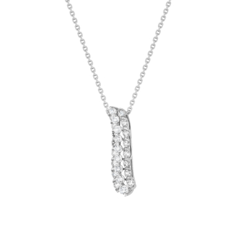 سلسلة قلادة بيراميد زينيث من الذهب الأبيض عيار 18 قيراط 