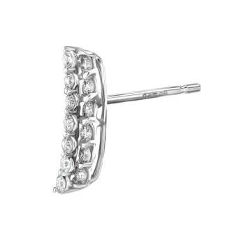 أقراط بيراميد زينيث من الذهب الأبيض عيار 18 قيراط 