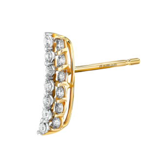 أقراط بيراميد زينيث من الذهب الأصفر عيار 18 قيراط 