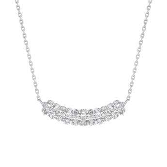 قلادة بيراميد زينيث من الذهب الأبيض عيار 18 قيراط