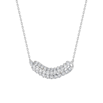 قلادة بيراميد زينيث من الذهب الأبيض عيار 18 قيراط