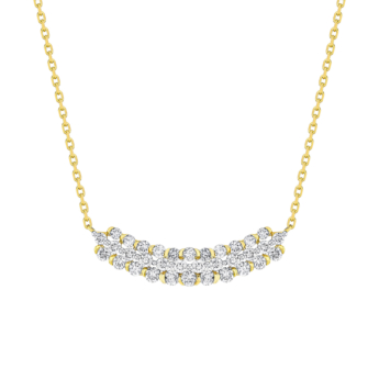 قلادة بيراميد زينيث من الذهب الأصفر عيار 18 قيراط