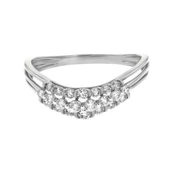 خاتم بيراميد زينيث من الذهب الأبيض عيار 18 قيراط 