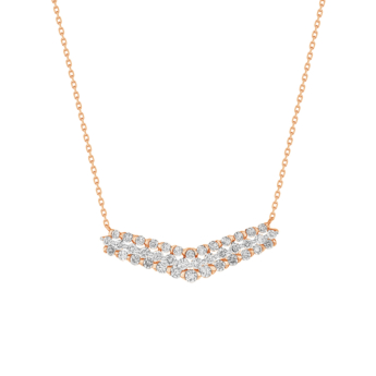Pyramid Zenith 18k Rose Gold Necklace