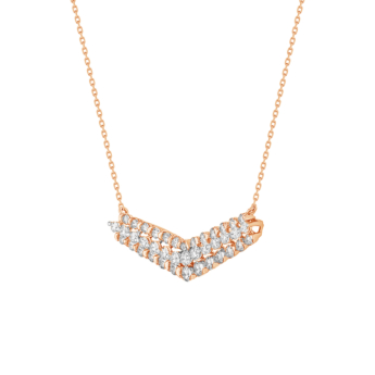Pyramid Zenith 18k Rose Gold Necklace