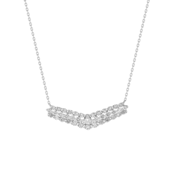 قلادة بيراميد زينيث من الذهب الأبيض عيار 18 قيراط