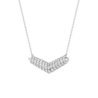 قلادة بيراميد زينيث من الذهب الأبيض عيار 18 قيراط