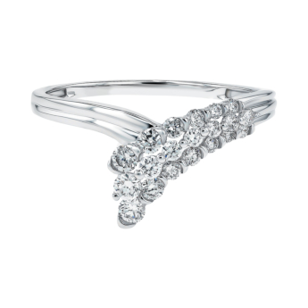 خاتم بيراميد زينيث من الذهب الأبيض عيار 18 قيراط 