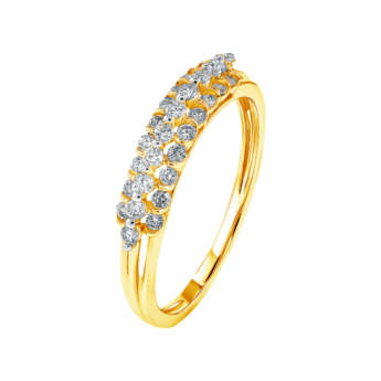 خاتم بيراميد زينيث من الذهب الأصفر عيار 18 قيراط 