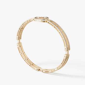 Qamar Layali 18k Yellow Gold Diamond and Mother of Pearl Bracelet