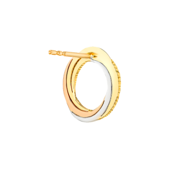 أقراط ريفولف تريو من الذهب الأصفر والوردي والأبيض عيار 18 قيراط المرصعة بالألماس