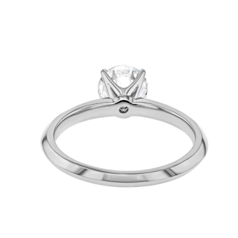 خاتم غايا سوليتير للخطوبة من الذهب الأبيض عيار 18 قيراط ومرصّع بالألماس 1 قيراط