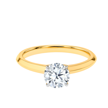 خاتم غايا سوليتير للخطوبة من الذهب الأبيض عيار 18 قيراط ومرصّع بالألماس 1 قيراط 