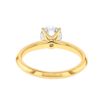 خاتم غايا سوليتير للخطوبة من الذهب الأبيض عيار 18 قيراط ومرصّع بالألماس 1 قيراط 