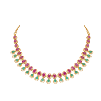 Rangoli 22k Yellow Gold Necklace and Earrings