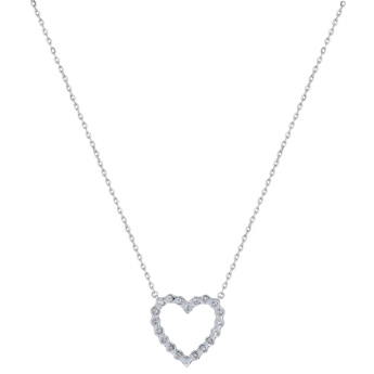 Damas Valentine's Day Collection Necklace In 18K White Gold and Studded with Diamonds
