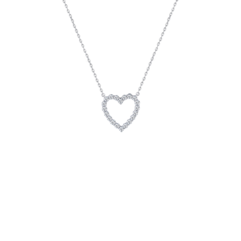 Damas Valentine's Day Collection Necklace In 18K White Gold and Studded with Diamonds