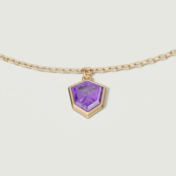 Spring 18k Yellow Gold Anklet with Amethyst, Citrine, Peridot, Swiss Blue Topaz and London Blue Topaz