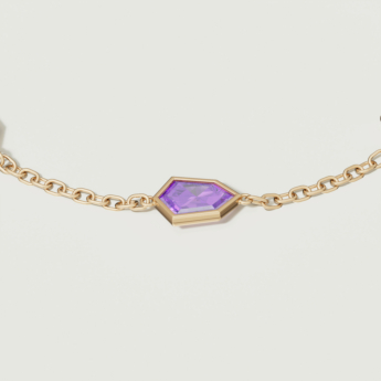 Spring 18k Yellow Gold Bracelet with Amethyst, Citrine, Peridot and London Blue Topaz 