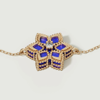 سوار ستيلا دورو إيدن من الذهب الأصفر عيار 18 قيراط والألماس واللازورد