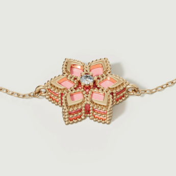 سوار ستيلا دورو إيدن من الذهب الأصفر عيار 18 قيراط والألماس والأوبال الوردي