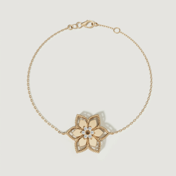 سوار ستيلا دورو فيور دي لوتشي من الذهب الأصفر عيار 18 قيراط والألماس 