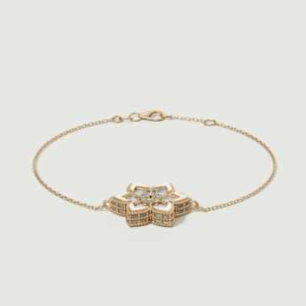 Stella D’oro Fior di Luce 18k Yellow Gold Diamond & Mother of Pearl Bracelet