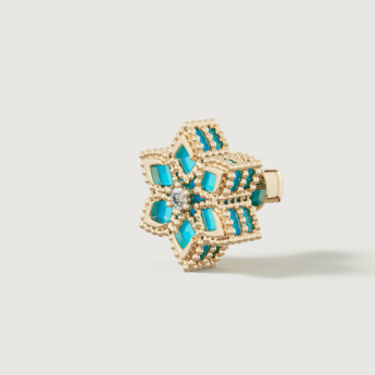 أقراط ستيلا دورو إيدن من الذهب عيار 18 قيراط الأصفر والألماس والفيروز