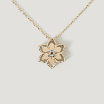 قلادة ستيلا دورو فيور دي لوتشي من الذهب الأصفر عيار 18 قيراط والألماس 